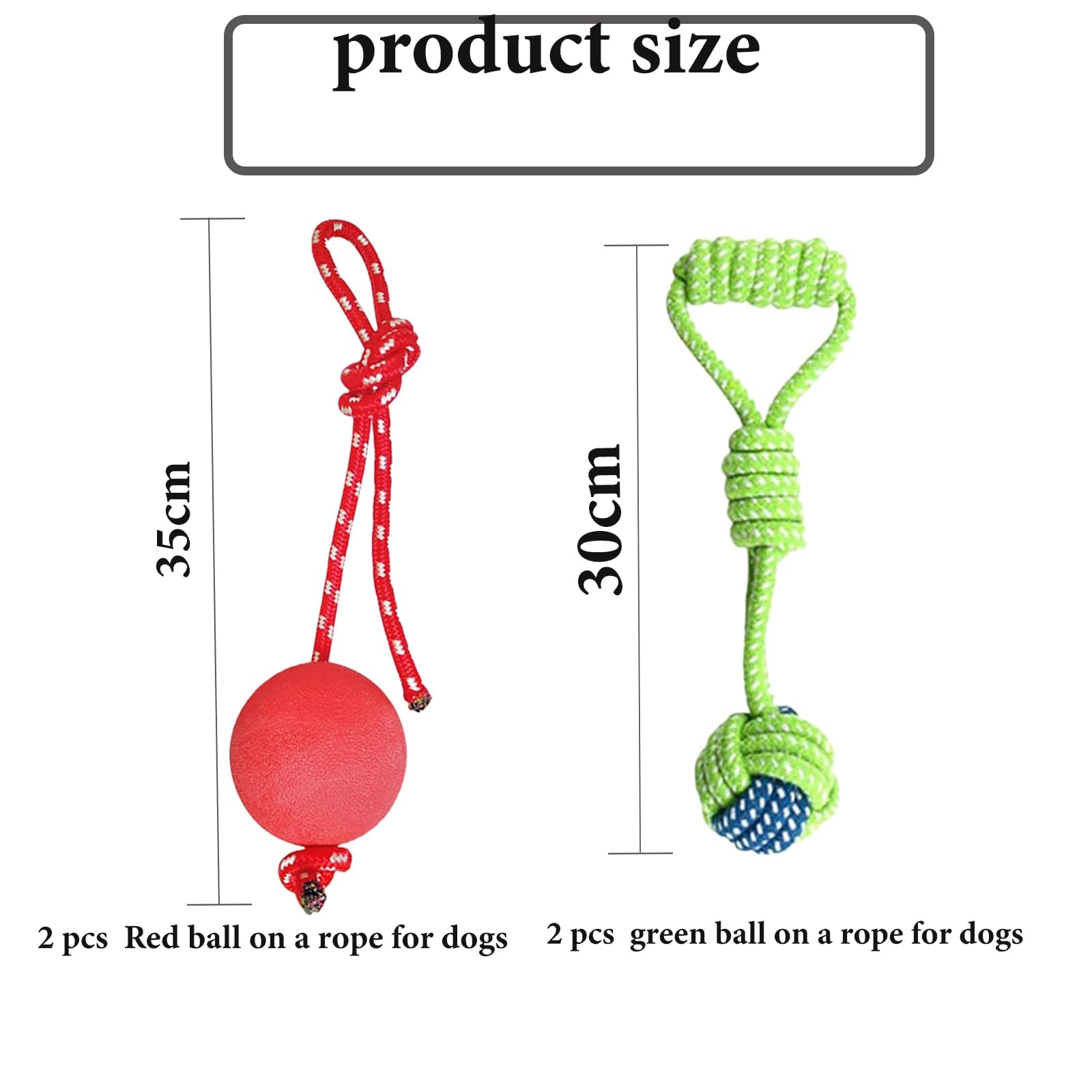 4 Pcs Ball On A Rope For Dogs,Dog Rope Toy Herding Ball Pet Tug Toy To Play With Suitable for Dog Walking Outdoor Activities - Image 2