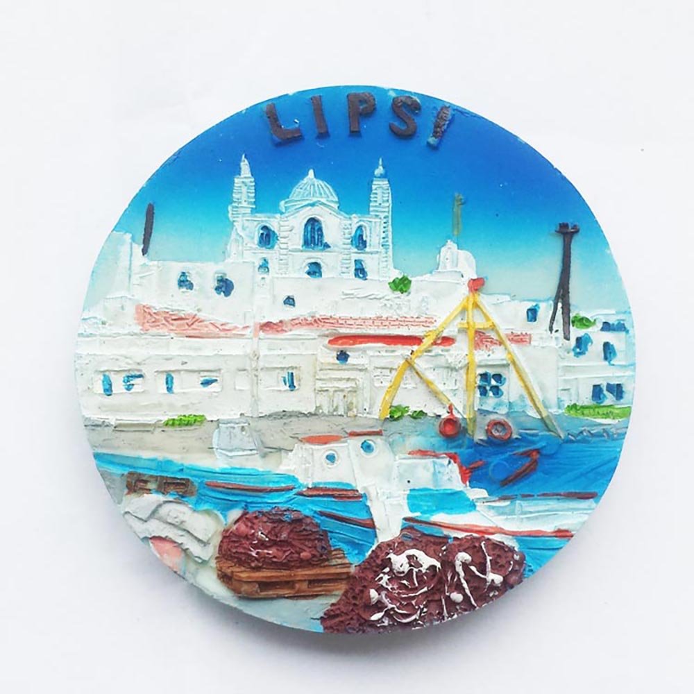 Imán 3D De Grecia Para Nevera LIPSI, Pegatinas De Recuerdos Turísticos, Decoración Para El Hogar Y La Cocina, Imán Para Nevera De China
