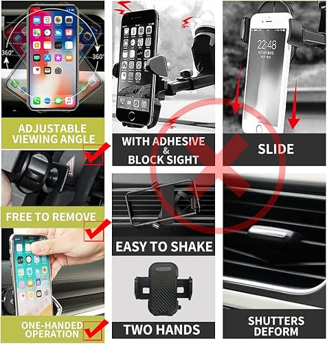 Miniatura 2 de Soporte magnético para teléfono para automóvil, rotación de 360, ajuste magnético para Mercedes Benz C y GLC Clase 2016-2022, soporte ajustable para