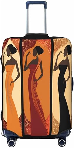 Women Travel Luggage Suitcase Cover, African Girl Washable Luggage Cover XL - Fits 29-32 inch luggage