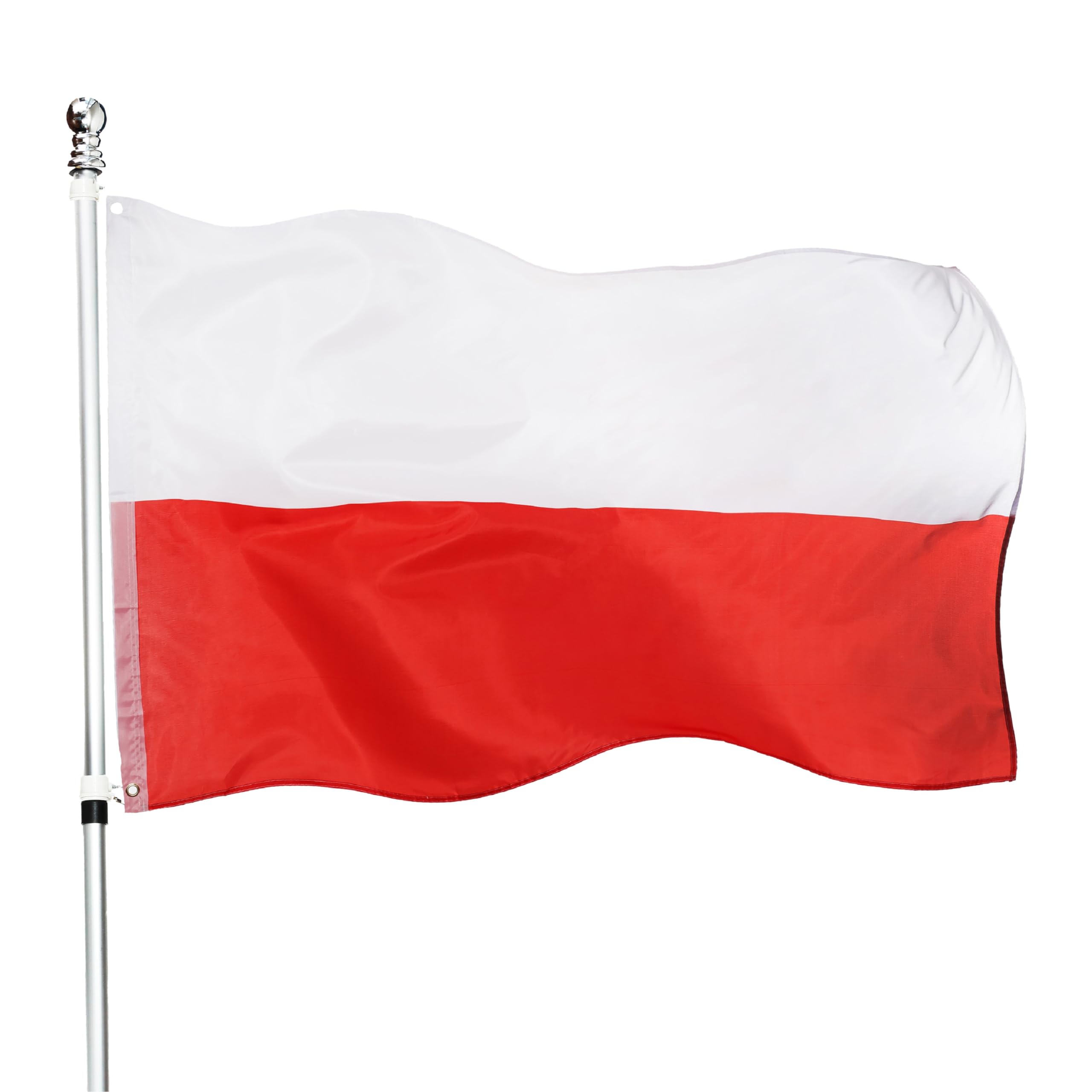Large 5ft X 3ft Poland Flag - Pack of 3 - Poland Flag 5ft (152cm/60") X 3ft (91cm/36") - Perfect for Poland Events or Occasions