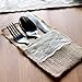 Ling's moment 100 Pack 4 x 8 Inch Natural Burlap Silverware Napkin Holders Cutlery Holders Pouch for Vintage Wedding Decorations Party Bridal Shower Table Setting Decorations