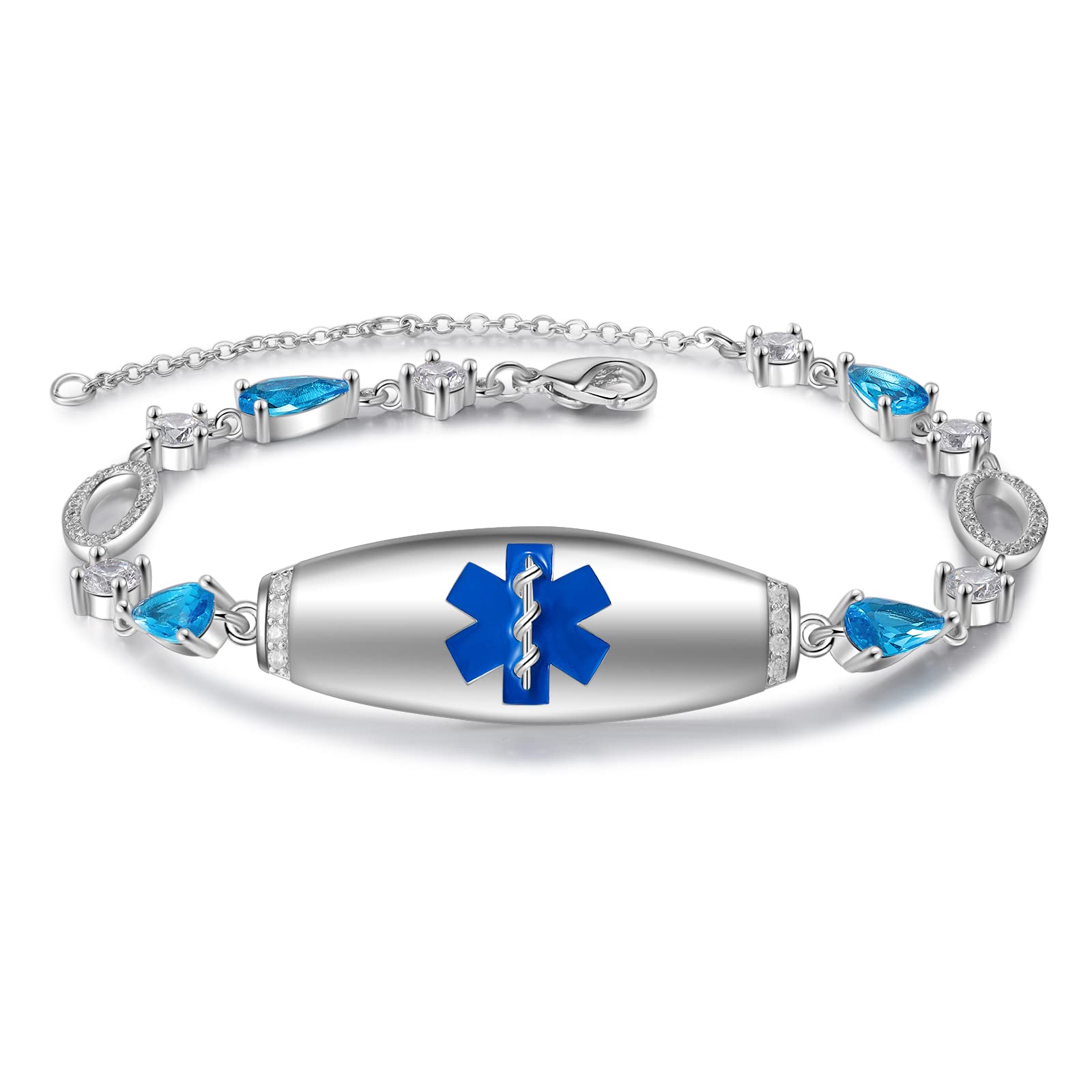 Bracelet d'alerte médicale allergies et maladies chroniques SOS - 7