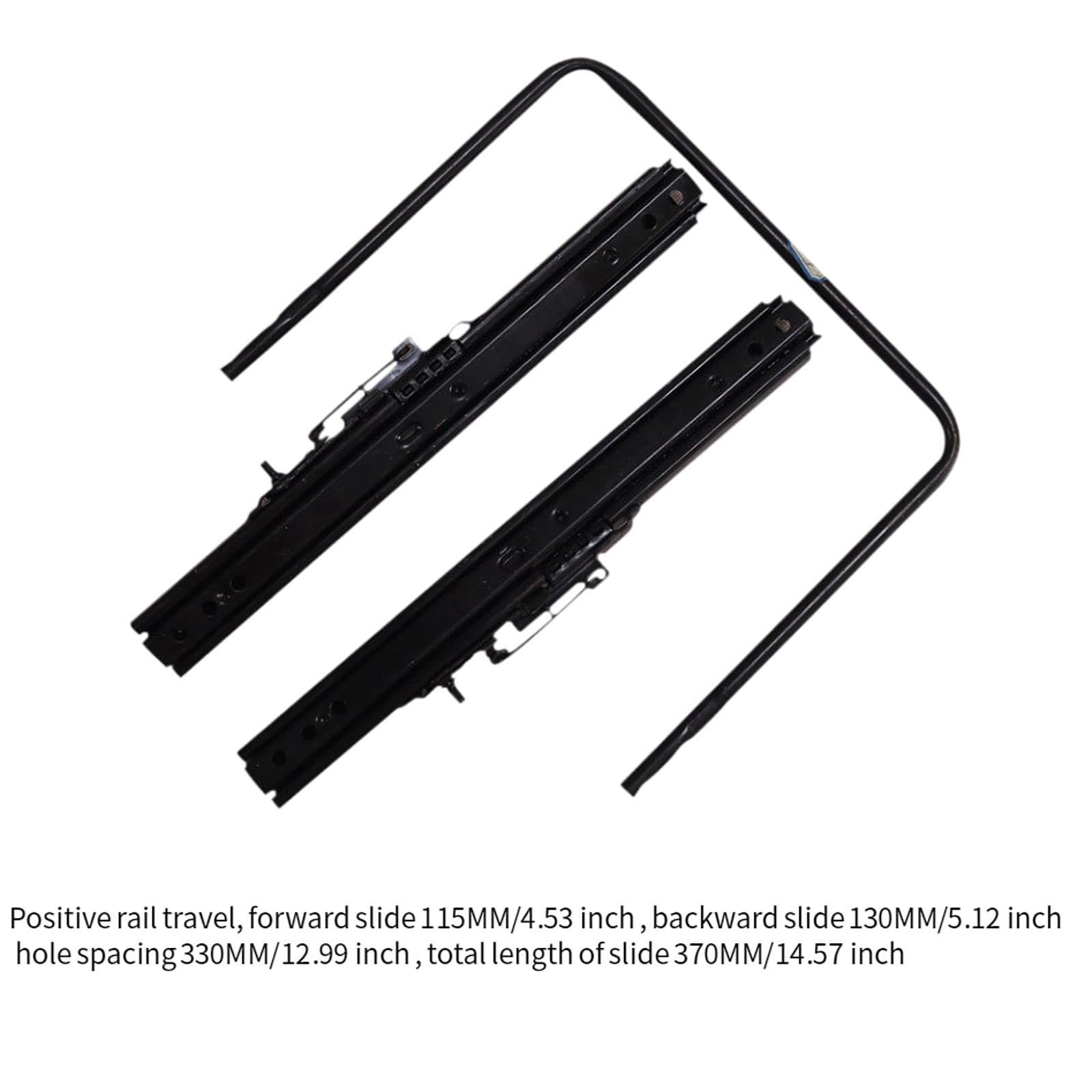 MagiDeal Seat Slider Seat Rails Brackets Kit, High Strength, Vehicle Seat Slide Kit Seat Mounting Track Assembly Kit