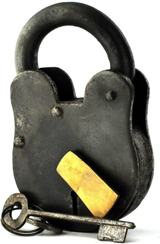 Vintage Iron Padlock 3.75 x 6 by Paykoc U01111