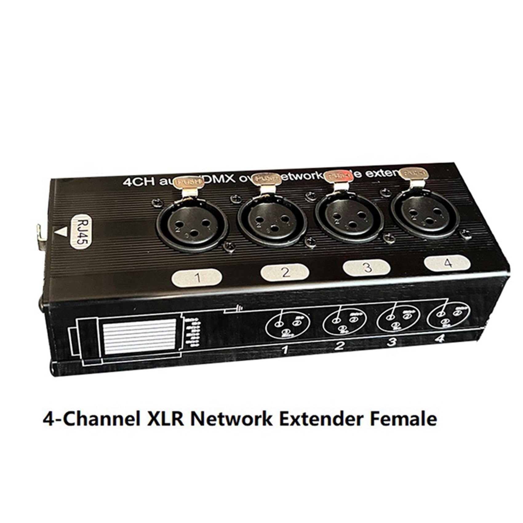 Lot de 4 rallonges de câble réseau XLR mâle DMX512 4K à 3 broches