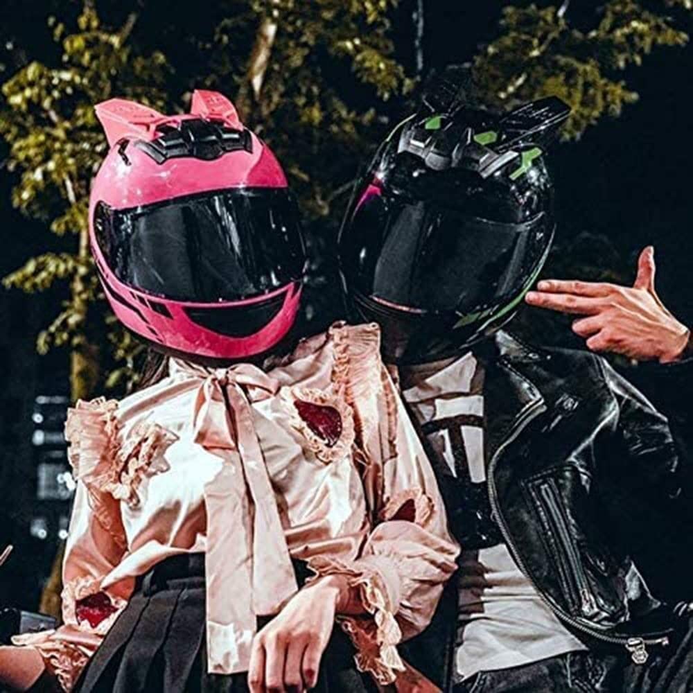 Damski kask motocyklowy na całą twarz z daszkiem, lekki oddychający kask motocrossowy Zatwierdzony DOT kask motocyklowy offroad do Chopper Motorower Motocykl (Color : E, Size : M=53-55CM)
