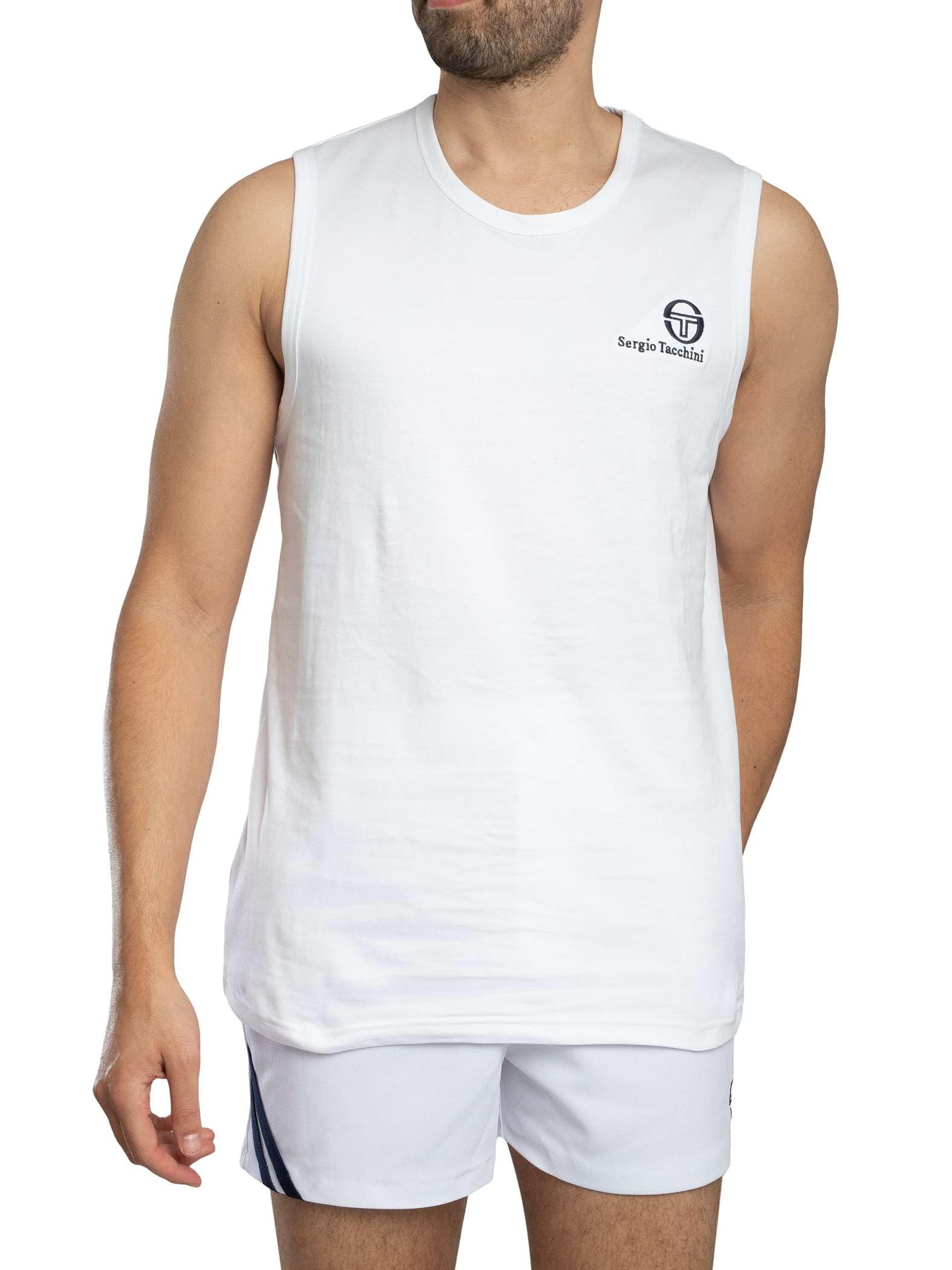 Sergio Tacchini Sawyer Vest - White-XL