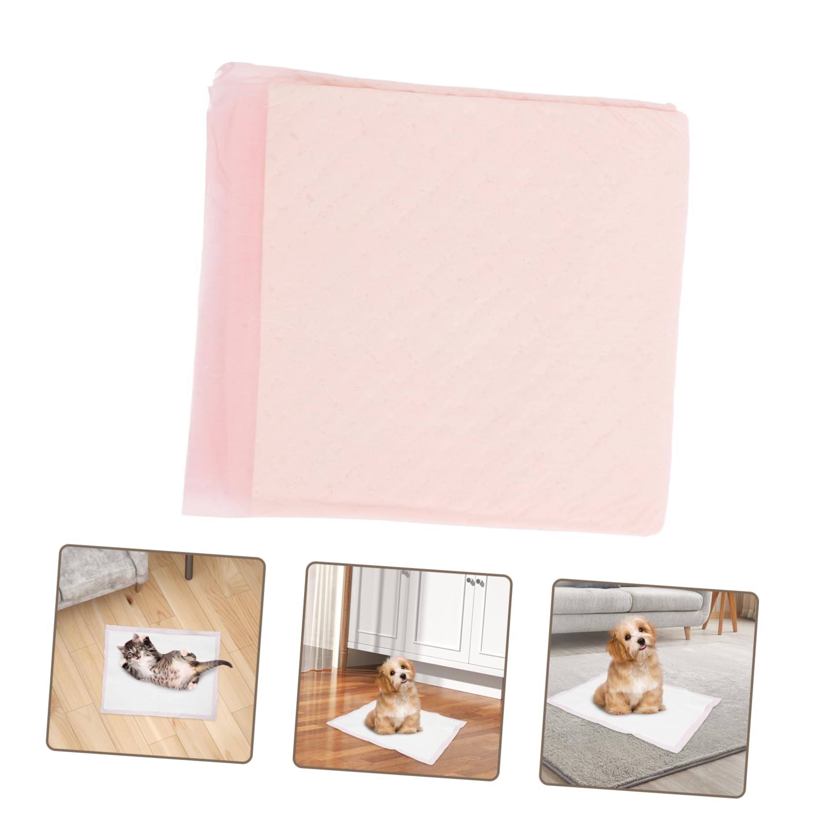 Toddmomy Alèse pour Chien Jetable Super Absorbante 50pcs Épaissie | 45 X 60cm, Rose, pour Lapins et Chiens, Usage en Période D'apprentissage Voyage