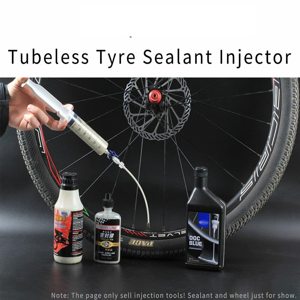 XBERSTAR Tubeless Tire Sealant Injector Bike Tubeless Tyre Oil Sealant Injector Syringe Tool Bicycle Tire Filling (Tubeless Tire Sealant Injector) - Image 3