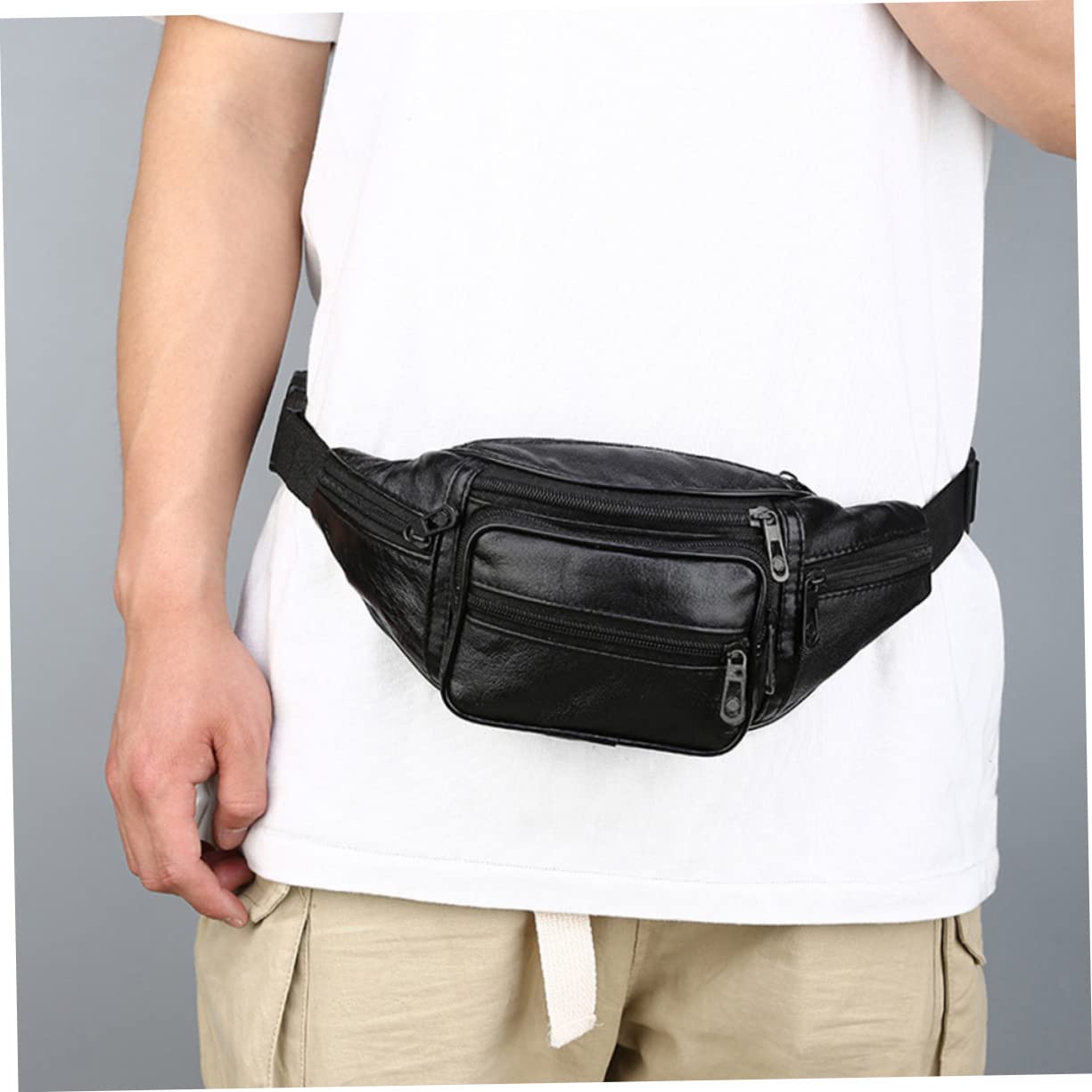 BESPORTBLE 2 Piezas Riñonera para Hombre Riñonera Oculta Cinturón para Correr Billetera para Teléfono Riñonera Bolsa para Exteriores Riñonera De Cuero para Viaje Riñonera para La