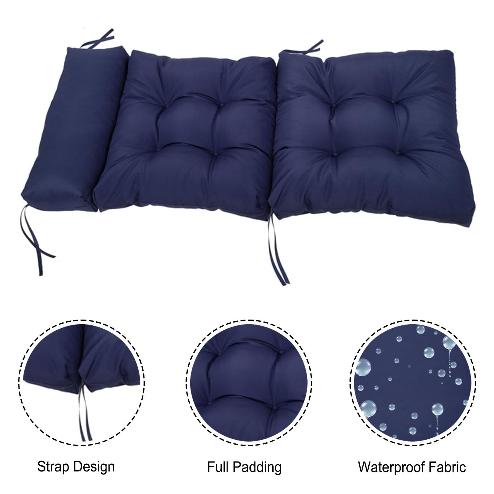 Cojines Sillas Jardin con Respaldo, Impermeable Cojin Silla Jardin para Sofá, Silla,Sillas Comedor(Coffee)