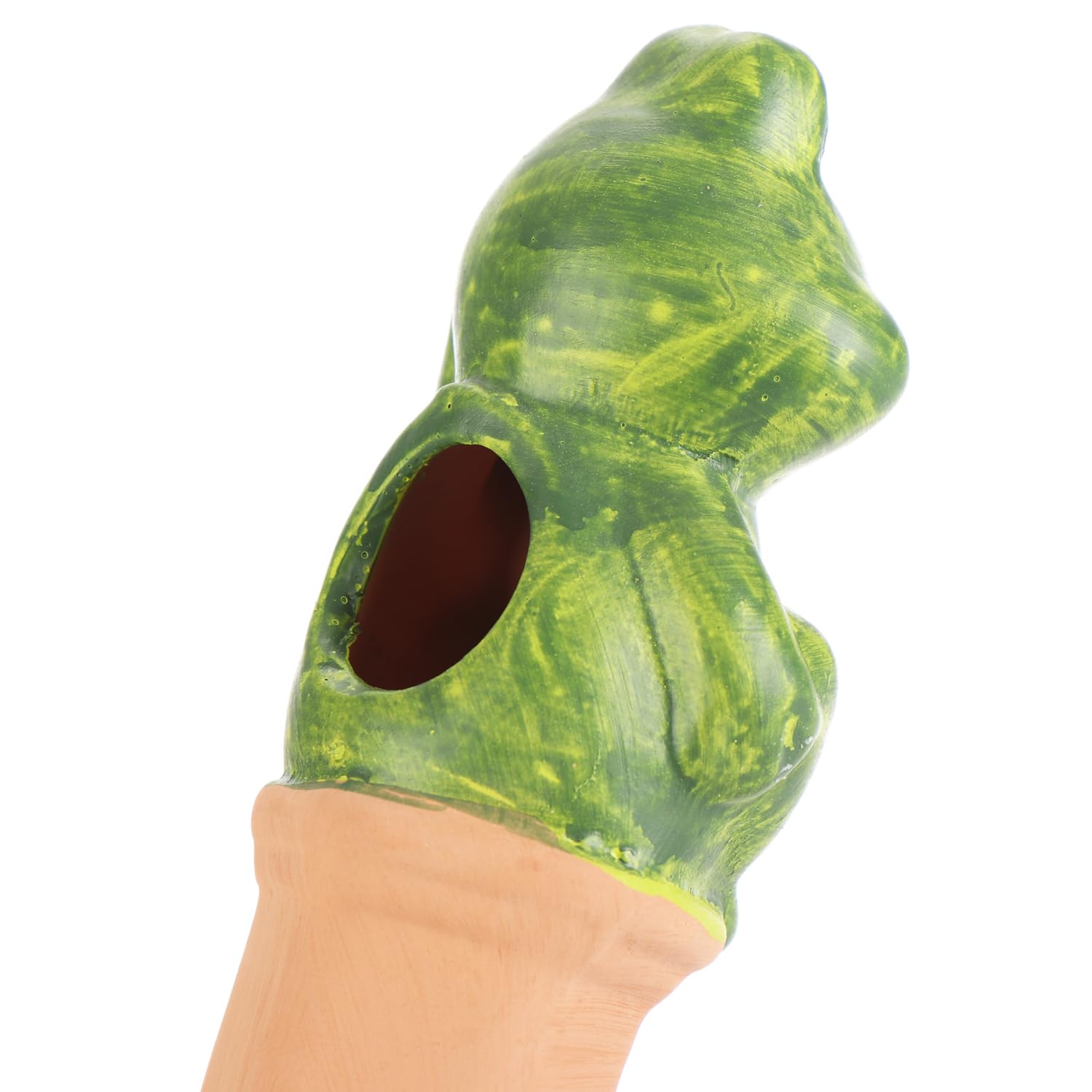 COM-FOUR® 3x Riego automático para plantas - Dispensador de agua para plantas - Conos de arcilla para regar flores (03 piezas - ranas)