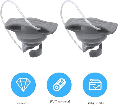 Miniatura 8 de BESPORTBLE Tapón de válvula de aire de barco, cubierta de válvula de barco inflable, tapones de aire en espiral, repuesto para balsa de goma, kayak,