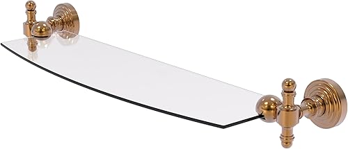 Miniatura 10 de Allied latón Retro Wave 18en. Estante de vidrio, RW-3318-PC