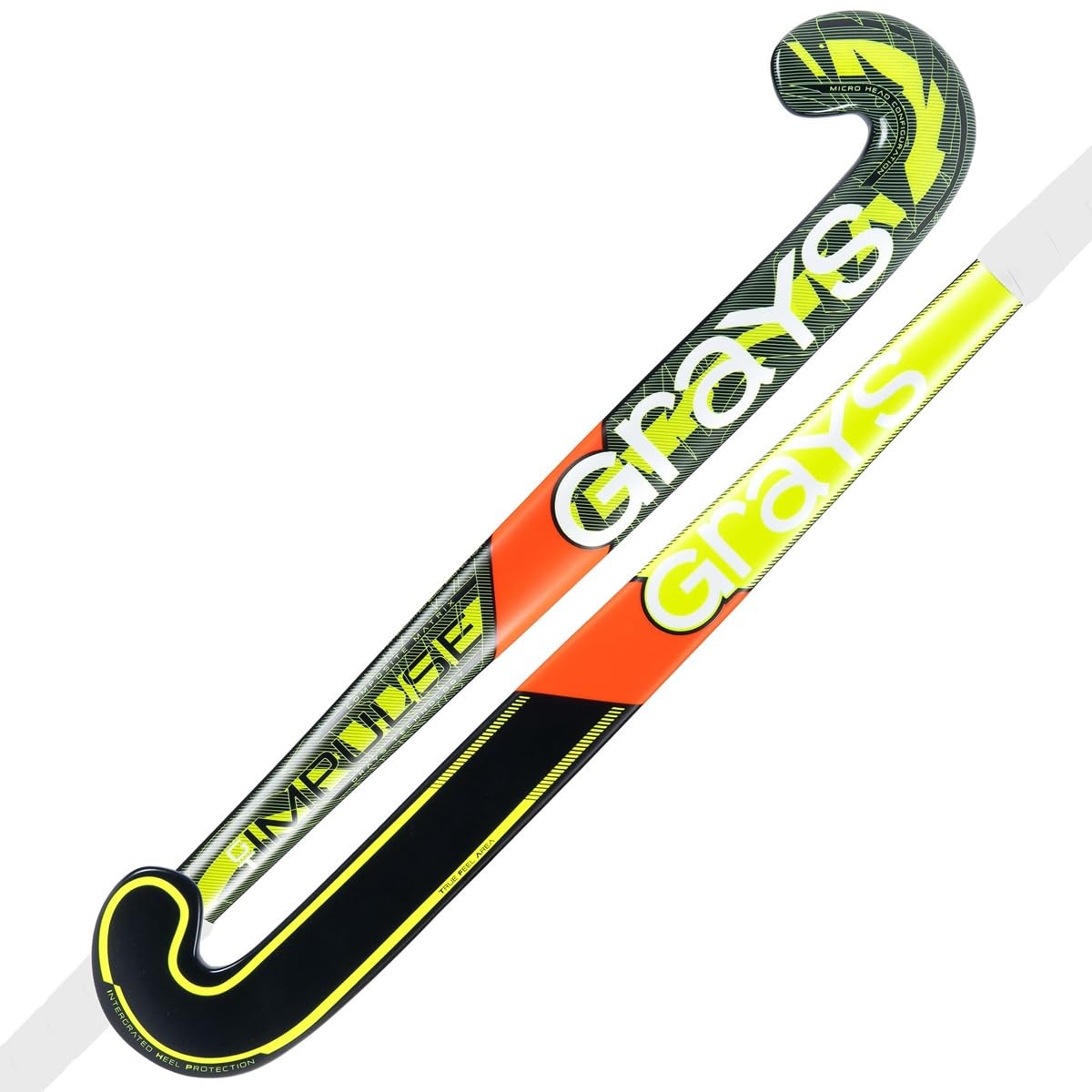 GRAYS Impulse GT Junior Wooden Hockey Stick - Yellow/Black - 35"