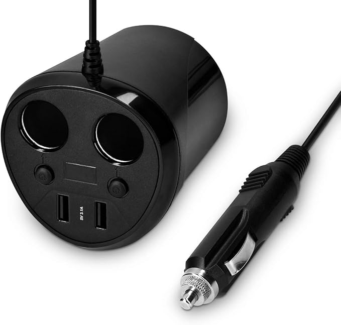 Presa Accendisigari USB Doppia Per Auto, Splitter Per Caricabatterie Da 12 V, Adattatore Di Alimentazione YMYNY - Foto 5