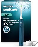 Philips Sonicare 2100 Series Sonic Electric Toothbrush, Removes 3x More Plaque, Pressure Sensor, SmarTimer & QuadPacer, Cobalt Blue (HX4021/04) (Navy) - 1