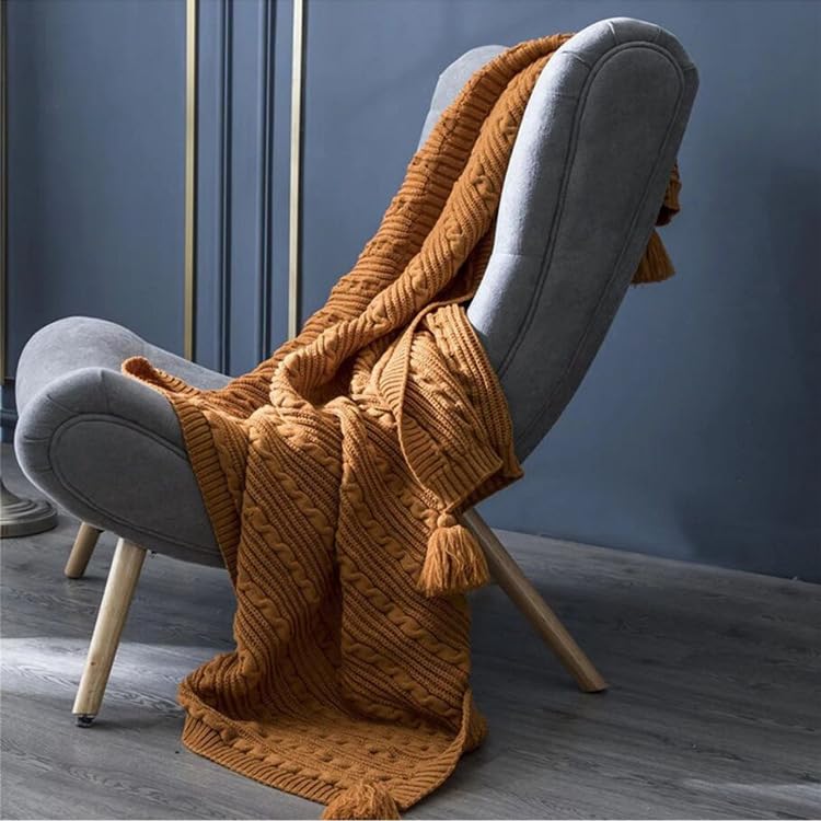 Chemin de lit douillet et chaud en tricot pour un confort hôtelier