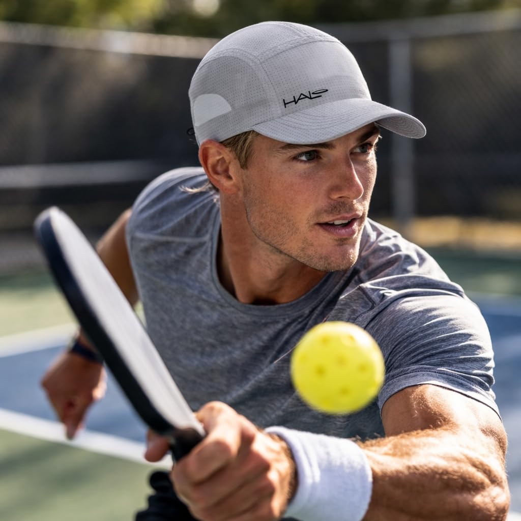 Halo Performance Casquette de volley Poids plume Bandeau anti-transpiration à l'intérieur du chapeau Pas de transpiration dans les yeux et pas de maux de tête