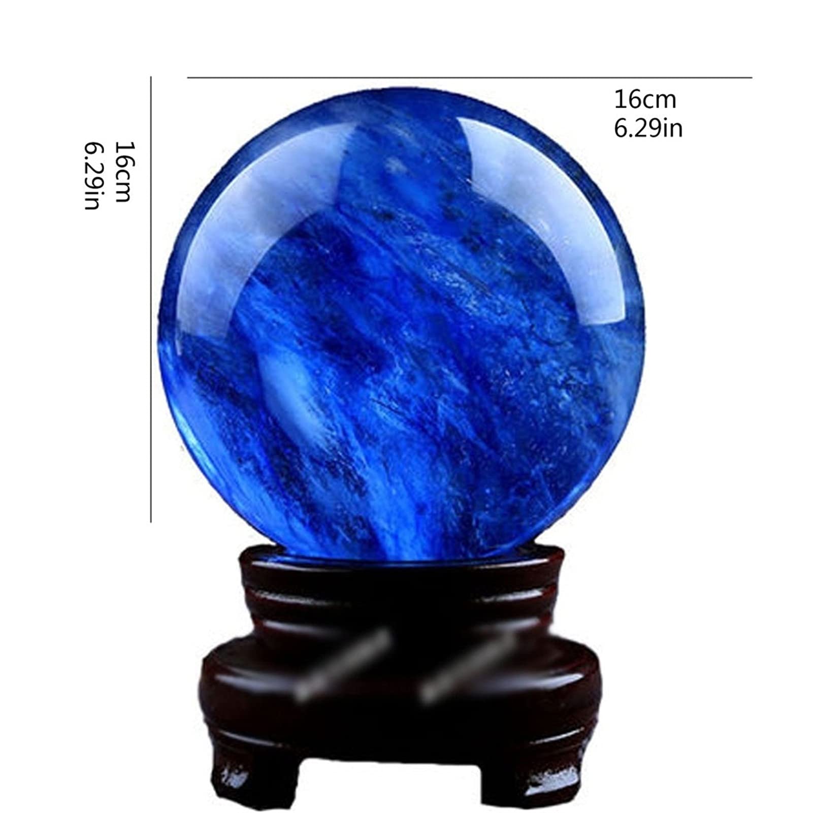 bola de cristal (en la magia occidental) CRISTAL BALL FENG SHUI Adornos con soporte for la adivinación de la bola de cristal Meditación Decoración del hogar de la fortuna bola de cristal(B16cm/6.29in)