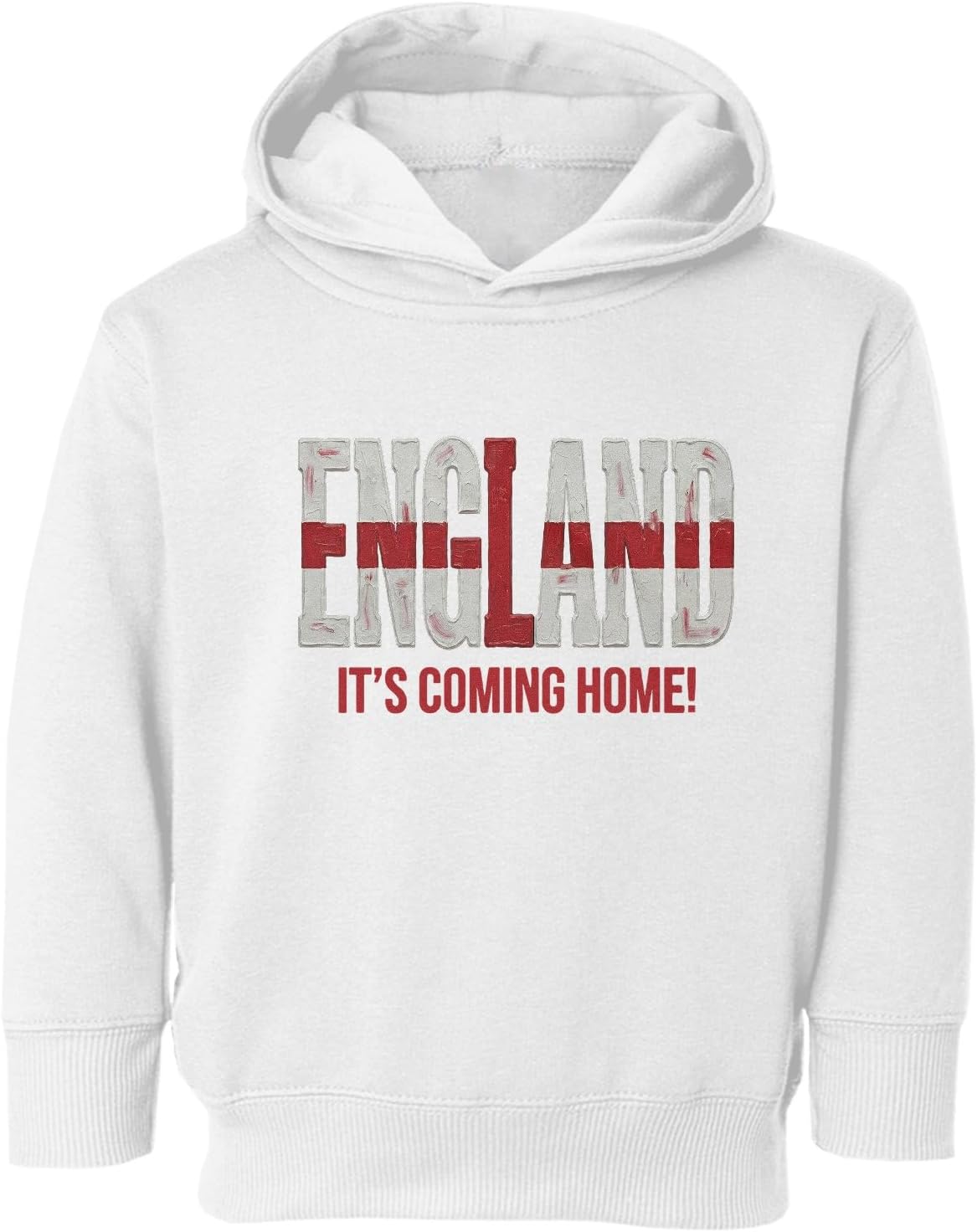 England Its Coming Home - 2026 Soccer Inspired Fan Toddler Hooded Sweatshirt