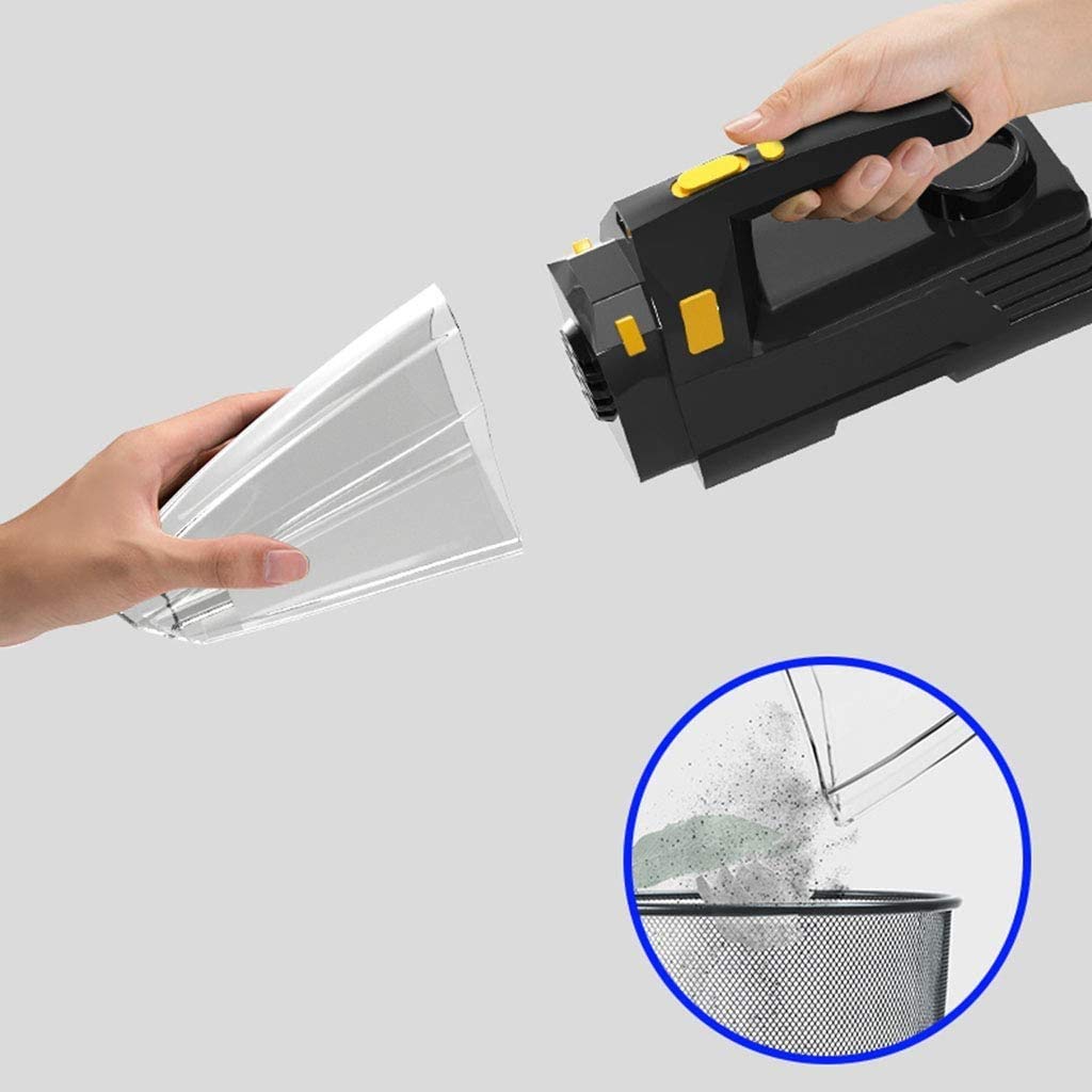 Aspirador de Mano, computadora de Mano al vacío, 5500PA Vacío de alimentación Reducción de Ruido en húmedo/seco Cleadera de vacío portátil Carga RÁPIDA Carga A LA CABLEA DE APLICACIÓN DE Cable,