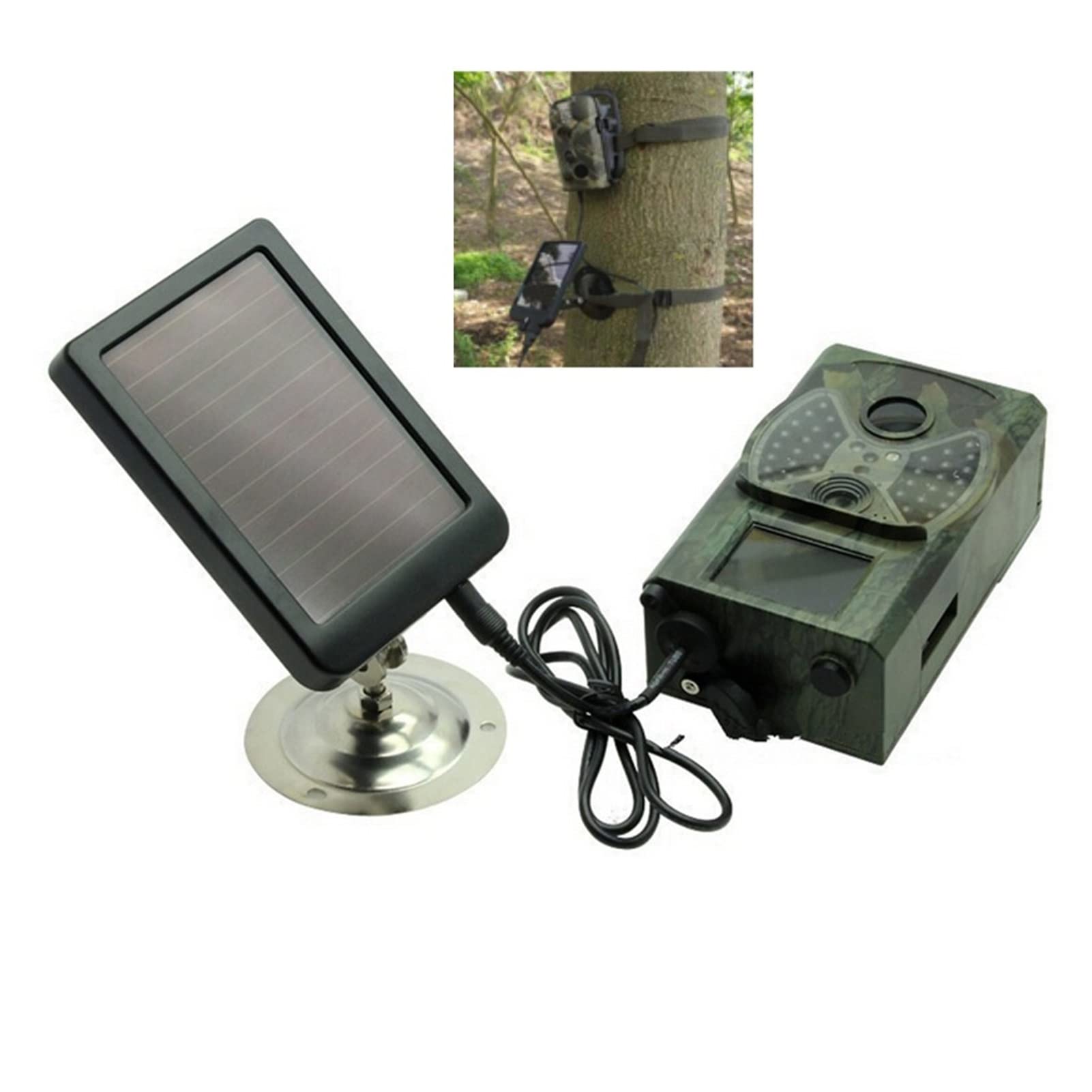 Pannello Solare Caricabatterie del Pannello Solare 3000mAh Alimentazione Esterna for 9 V 12V. Trappole fotografiche della Fotocamera di Caccia HC900 HC801 HC700 HC550 HC300