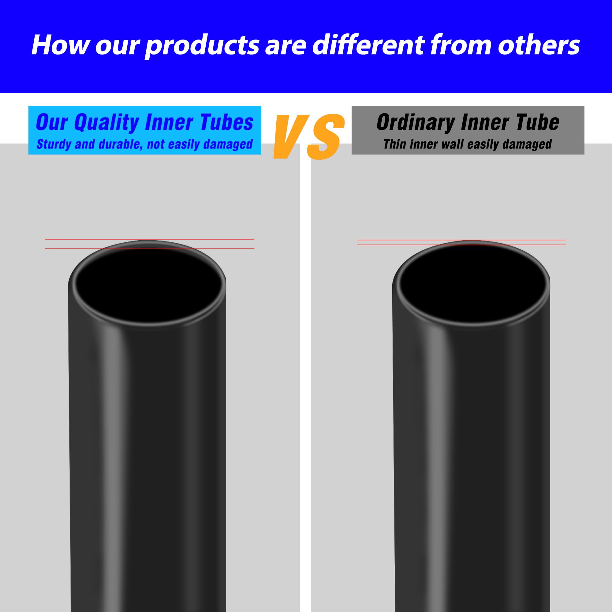 Unifizz 2 Pack 12" Bike Tubes, 12x2.125 Schrader Valve Bicycle Inner Tubes Compatible with 12 x 1.75 - Image 2