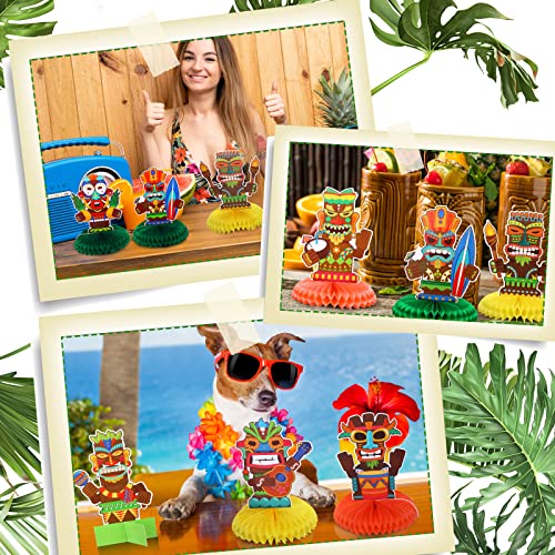 Spakon 10 Pcs Hawaiian Party Decorations Tiki Table Centerpieces - image 5