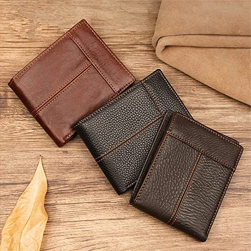 Wallets,Retro Short Men's Wallet Multi-Card Pocket Wallet Zipper Coin Purse Business Wallet Men(B)2