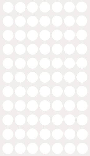 Royal Green Etiquetas adhesivas blancas para codificación de puntos, adhesivos extraíbles (aproximadamente 58 pulgadas 1932) Calcomanías grandes