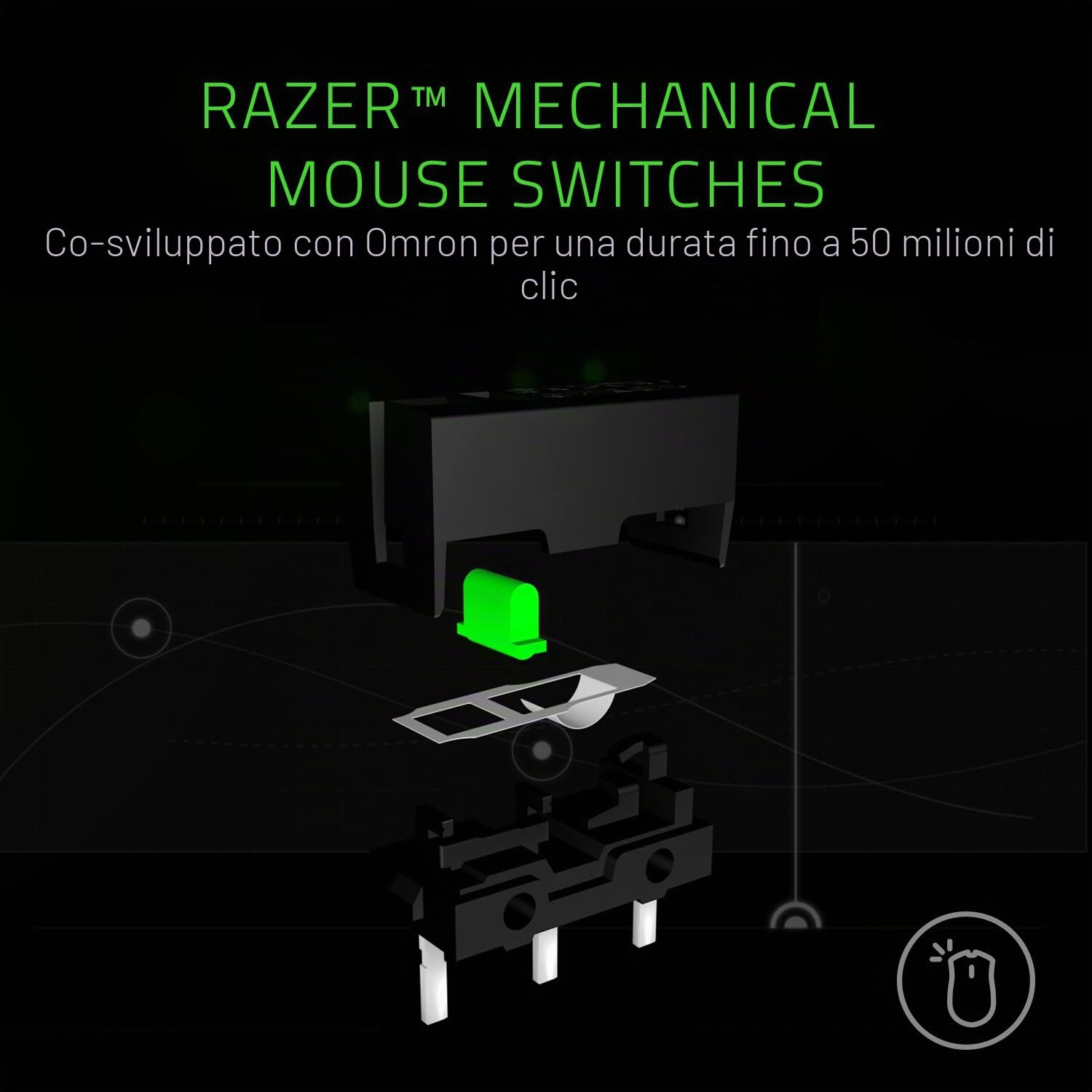 Razer Mamba Elite - Mouse da gioco cablato, nero