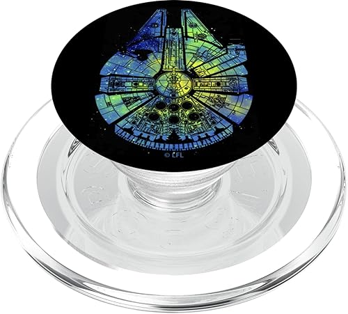 Miniatura 1 de Star Wars Millennium Falcon Tie Dye Galaxy Fill PopSockets PopGrip agarre intercambiable para teléfonos y tabletas PopSockets MagSafe PopGrip para