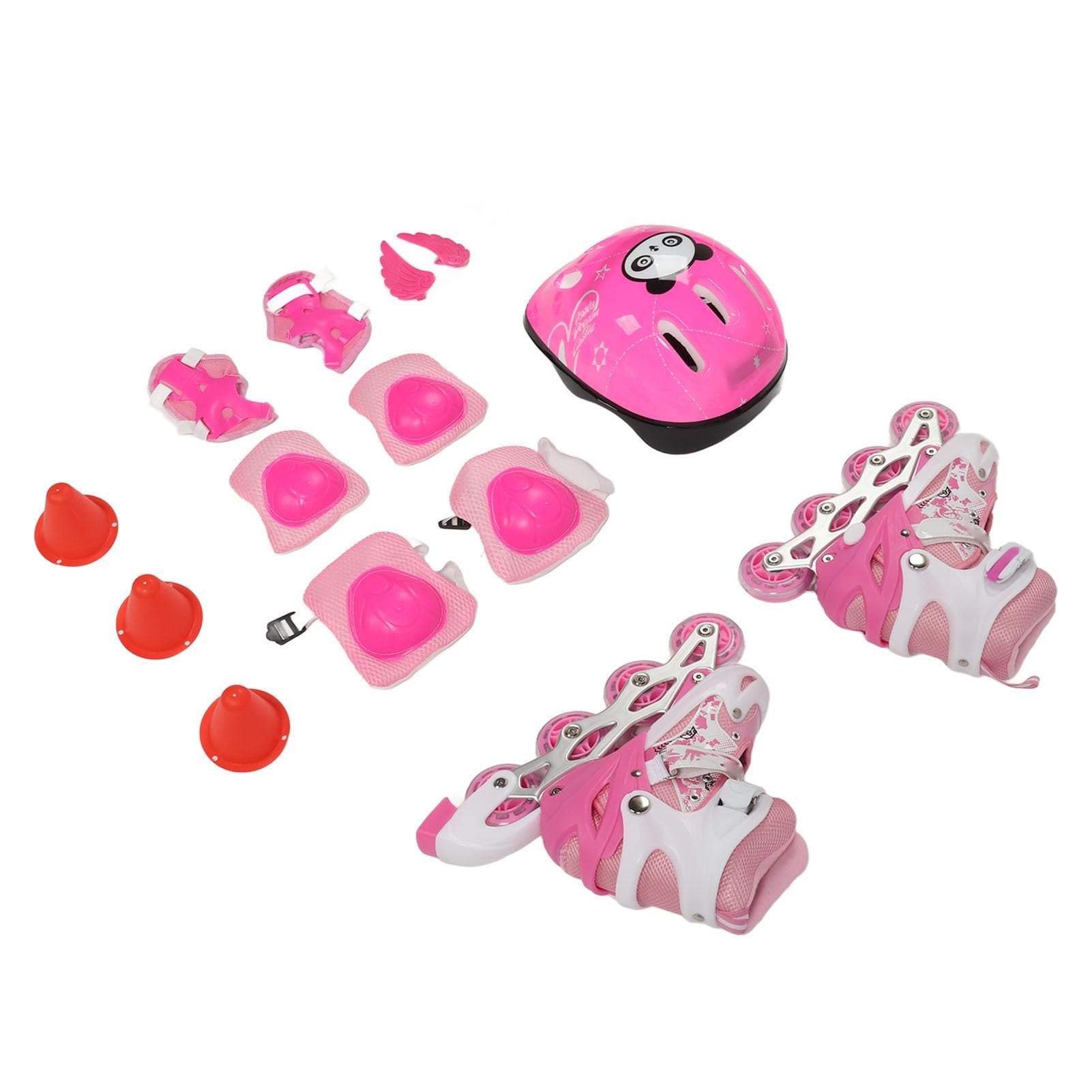 Tbest Wrotki dla Dzieci Kółka świecące Rozmiary 1-5 | Adjustable fit for boys and girls, indoor outdoor use, construction, comfortable padding
