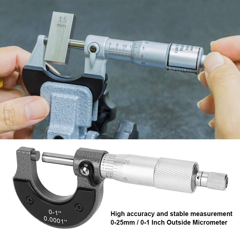 Oumefar Digital Caliper Tool,Caliper Measuring Tool Outside Micrometer 0-1 inch 0 Wrench Setting for Measuring Jewelers Cinta Digital Mm Measurement Tool