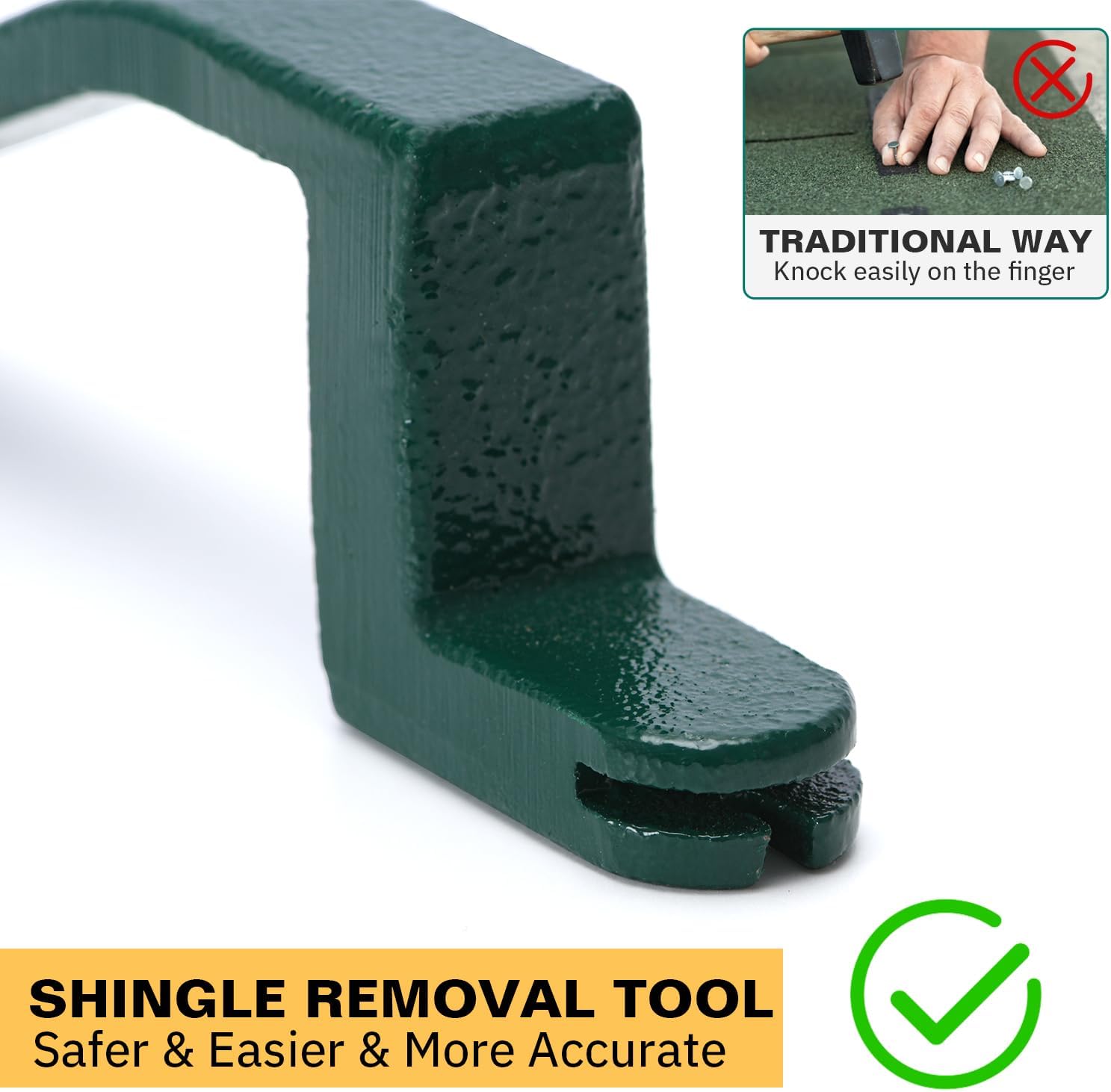 Shingle Removal Tool for Safe Roof Shingles Professional Roofing Tools and Equipment Shingle Nail Installer & Puller Pitch Hopper