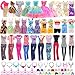 BARWA Lot 20 Items 10 Set Fashion Handmade Clothes Outfit 10 Pairs Shoes for 11.5 Inch Girl Doll