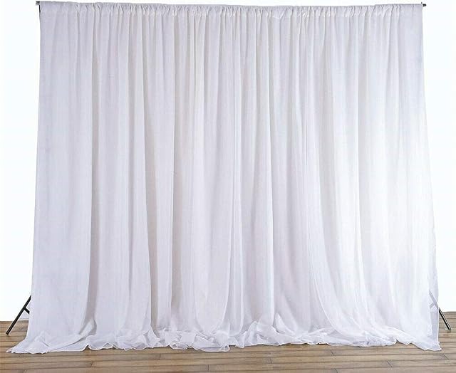 White Fabric Backdrop 10x10ft(3m) Party Backdrop Curtain White Wedding Background Cloth for Decoration Indoor and Outdoor,Background Cloth for Photography Stage Backdrop Curtains