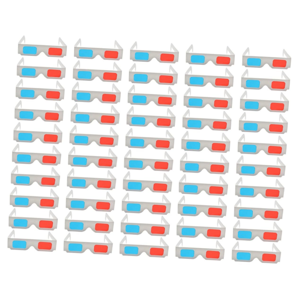 Angoily Glasses Anaglyph 3D Glasses Cardboard Paper for 3D Movies Games and Festivals