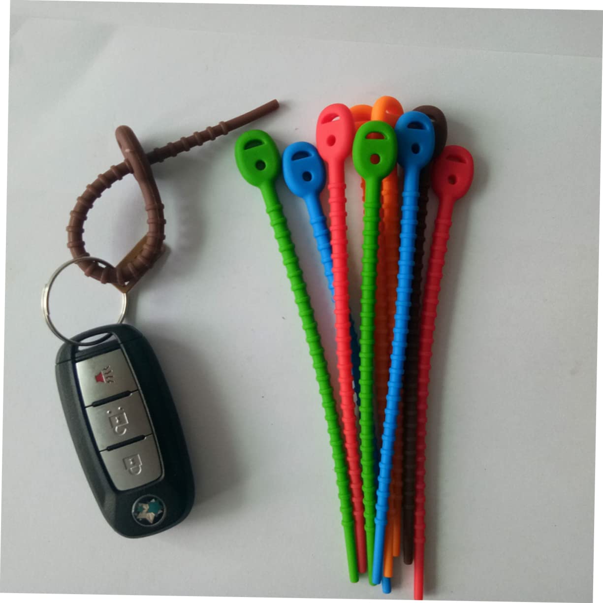 10pcs Reusable Silicone Cable Ties Cord Management Straps for Organizing Electronics Appliances for for Home Office Travel