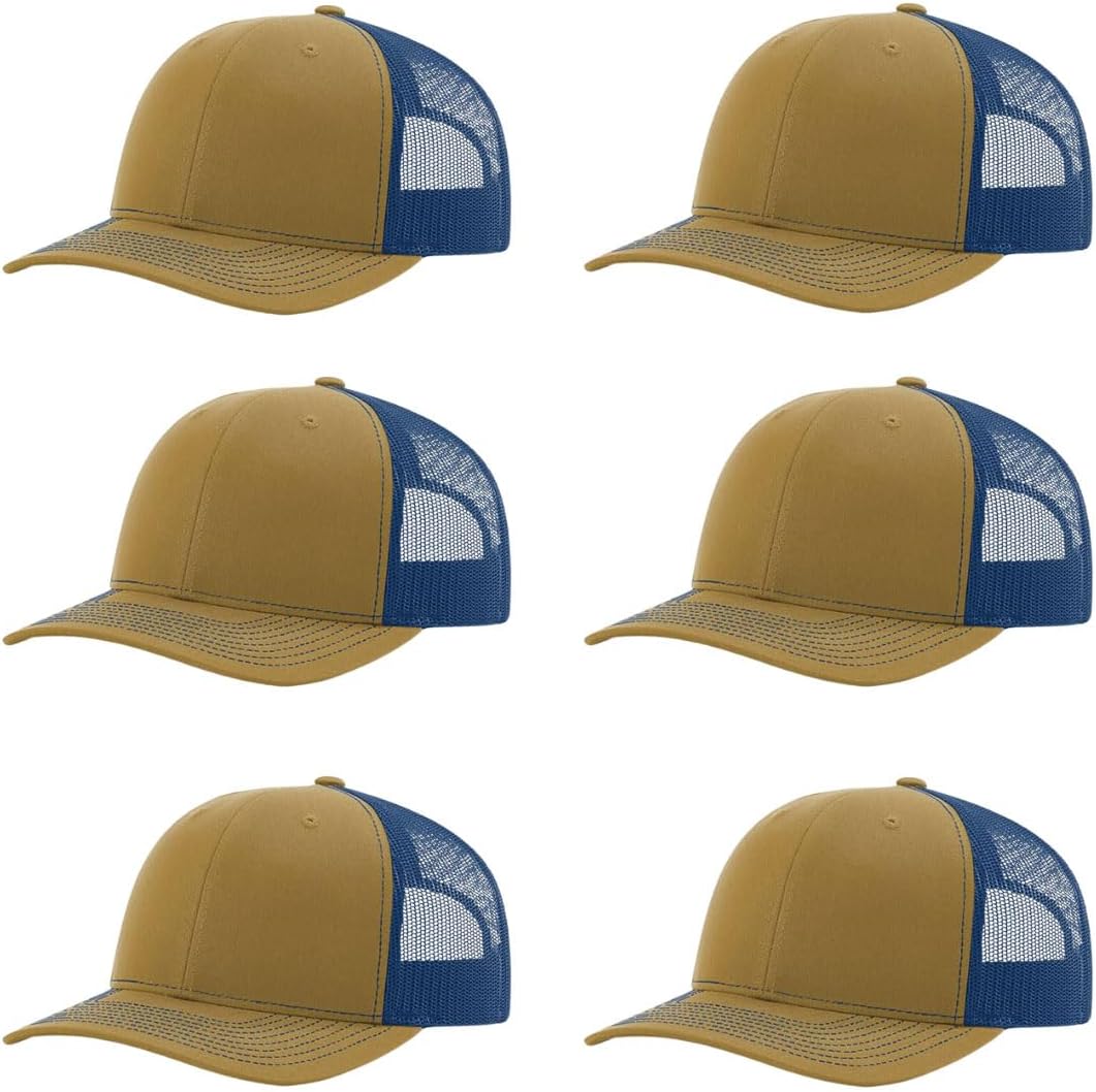 Richardson 112 Classic Six-Panel Adjustable Snapback Trucker Cap | Bulk Packs Available