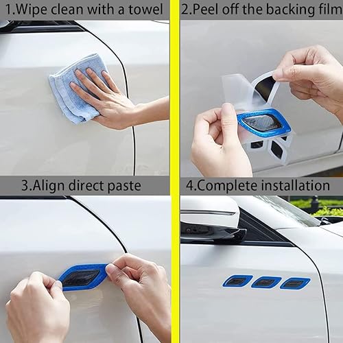 Miniatura 7 de 6 calcomanías 3D de rayas reflectantes fuertes, calcomanías reflectantes para guardabarros de auto, parachoques de parachoques, calcomanía