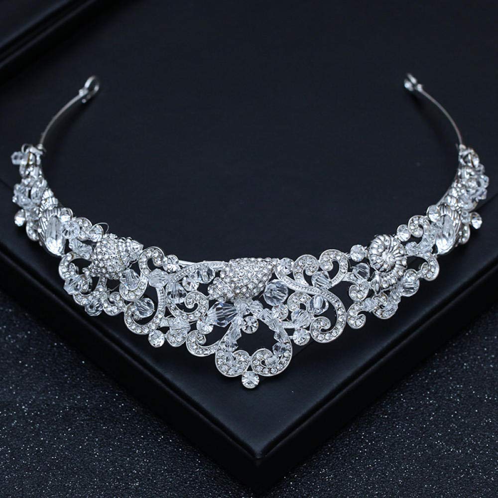 Tiara Ruinuo 316L'Alliage Coiffe La Couronne Mignon Conque Argent Femme Simple Fashion Mariage Accessoires Cheveux Serre-Tête Vintage Cadeau Parti