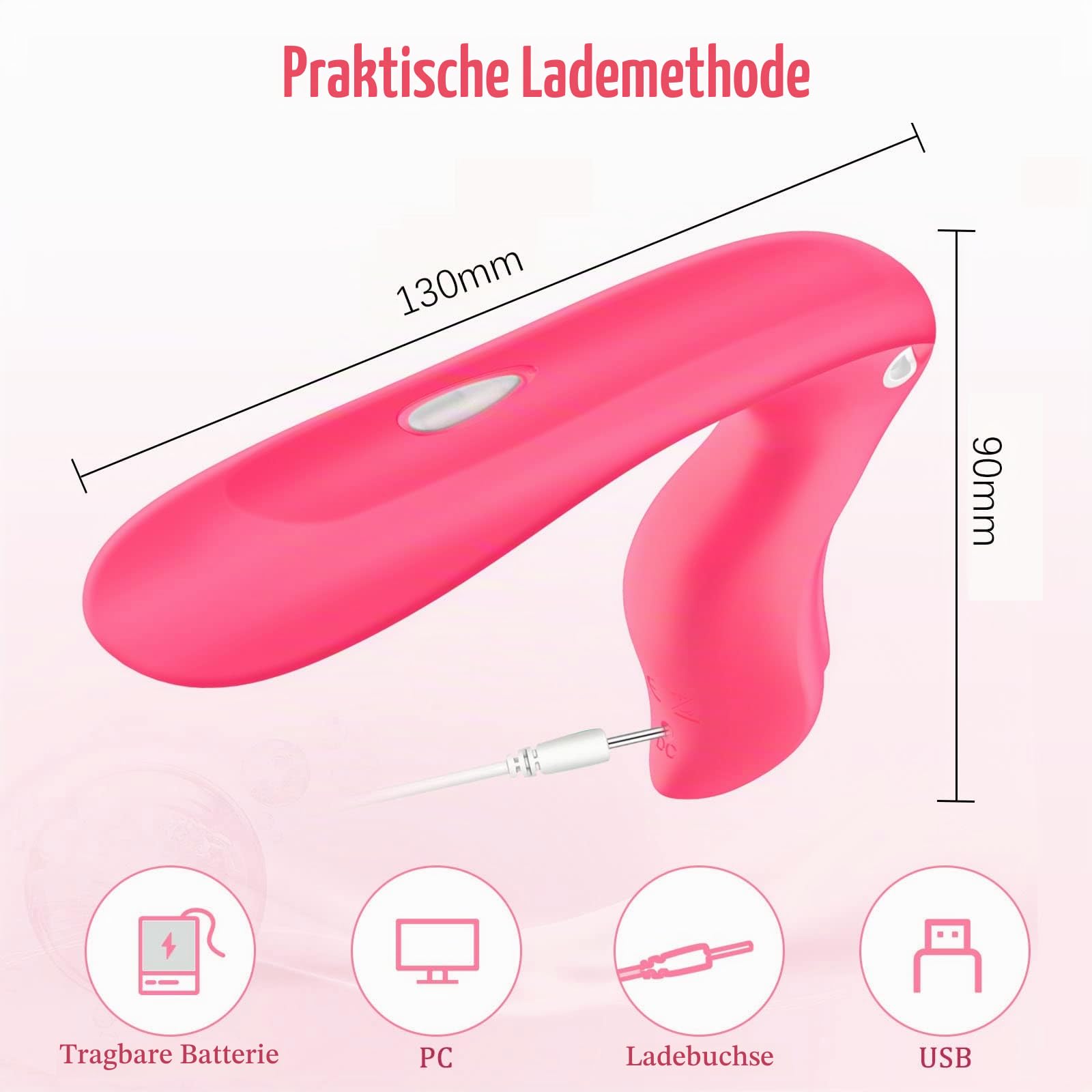 Vagina Anal Spekulum G Punkt Vibrator Mit Beleuchtungsfunktion Prostata Stimulator 10 Vibrationsmodi Analplug für sie Paare Frauen SM Sexspielzeug Rot