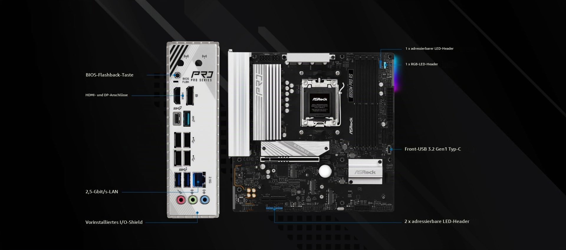 MB ASRock AMD AM5 B850M Pro RS