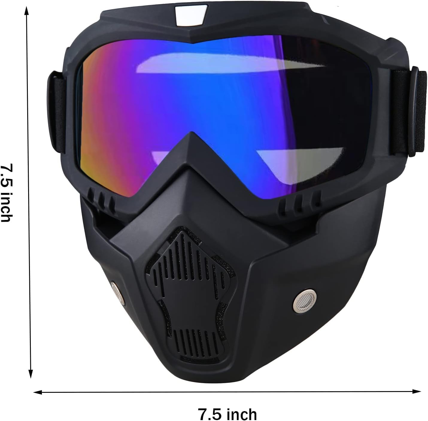 Paintball Mask Anti Fog,Tactical Full Face Mask Ski Mask Goggles Detachable Adjustable,Motorcycle Riding Face Protection