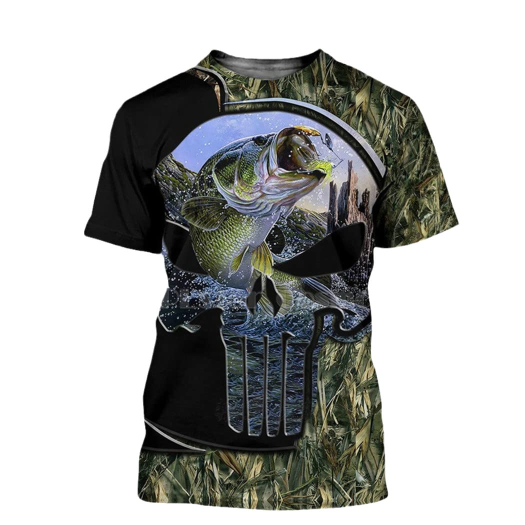 T-shirt impression 3D E-12 fini les motifs ternes haut manches courtes M - 6