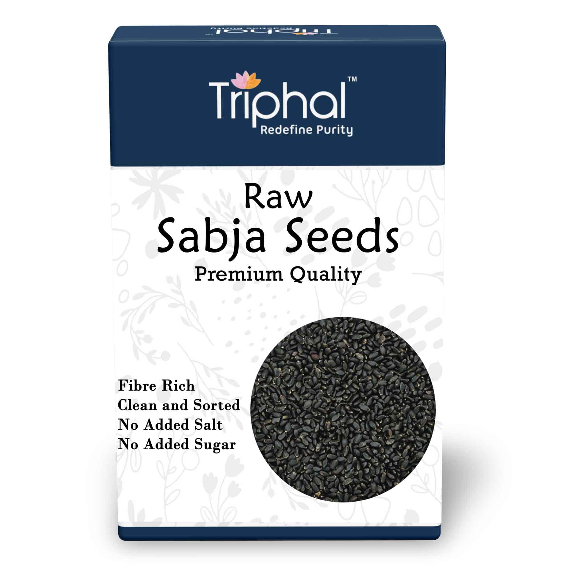 TRIPHAL Sabja Seeds | Basil Seeds For Eating | Tukmaria Seeds With High Fibre & Omega 3 | For Reduced Body Heat & Weight Loss (100g) (B0CK1134TH) Amazon Price History, Amazon Price Tracker