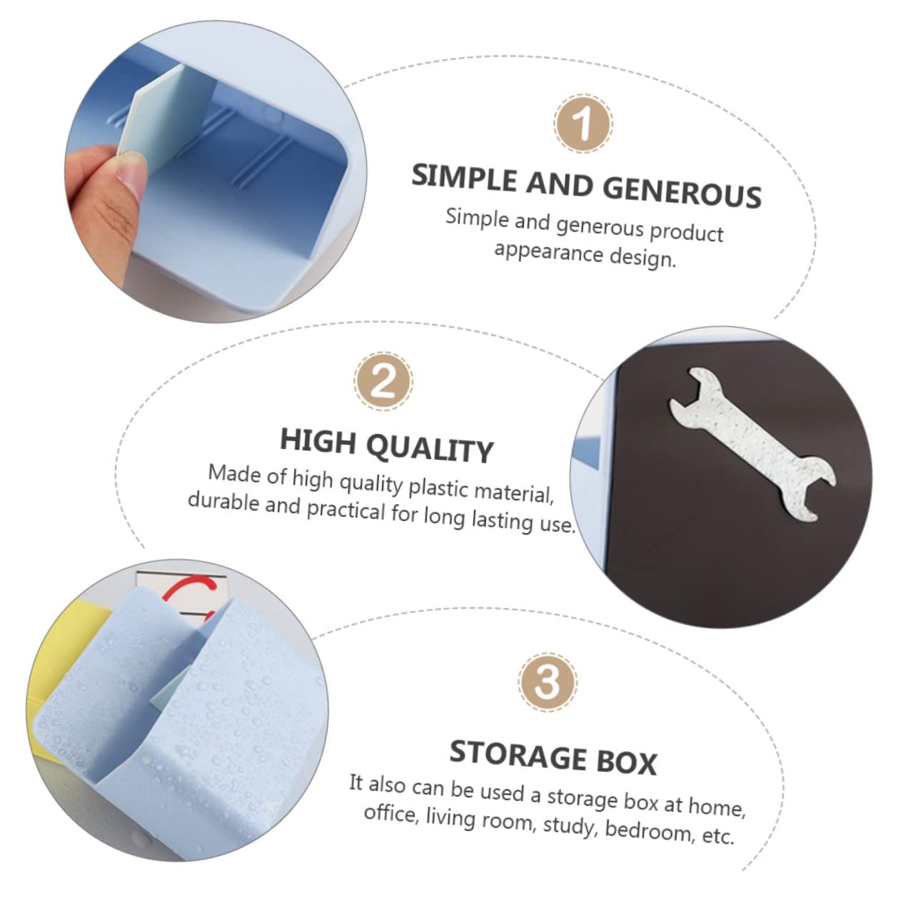 NUOBESTY 3pezzi Scatola Magnetica Per Penne Portapenne Plastica Per Scrivania Organizzatore Multifunzionale Per Materiale Didattico e Cancelleria Design Compatto e Adesivo